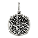 Shipwreck Atocha Silver 1" Replica Coin Pendant with Shackle Bail - Item #18215