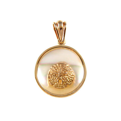 Sand Dollar Sea Opal Pendant (Needs Pricing) - Lone Palm Jewelry