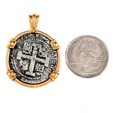 Atocha Silver 1 1/4" Replica Spanish Coin with Fixed Bail - Item #18249