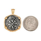Atocha Silver 1 1/16" Replica Spanish Coin with Fixed Bail - Item #18252