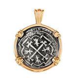 Atocha Silver 1 1/16" Replica Spanish Coin with Fixed Bail - Item #18252