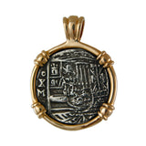 Atocha Silver 1" Replica Coin Pendant with Fixed Tapered Bail - Item #18255