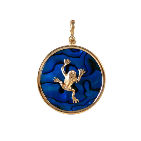 Tree Frog Sea Opal Pendant (Needs Pricing) - Lone Palm Jewelry