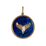 X" Dolphin Tail Sea Opal Pendant (Needs Pricing) - Lone Palm Jewelry