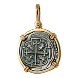 Shipwreck Atocha Silver 1" Replica Coin Pendant with Shackle Bail - Item #18285