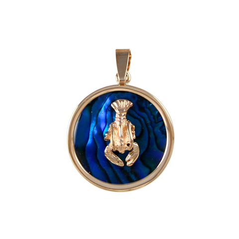 Lobster Sea Opal Pendant (Needs Pricing) - Lone Palm Jewelry