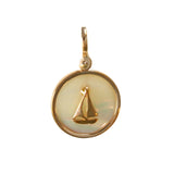 X" Sailboat Sea Opal Pendant (Needs Pricing) - Lone Palm Jewelry