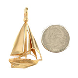 18456 - ¾" Tayana 37 Sailboat Pendant - Lone Palm Jewelry