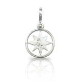 1/2" Compass Rose with Open Frame - Lone Palm Jewelry