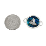 Sailboat on Sea Opal PopTop - Lone Palm Jewelry