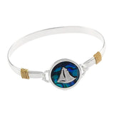 Sailboat on Sea Opal PopTop - Lone Palm Jewelry