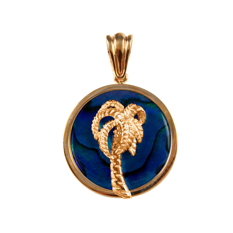 Palm Tree Sea Opal Pendant (Needs Pricing) - Lone Palm Jewelry