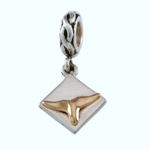 14kt Whale Tail Dangle - Lone Palm Jewelry