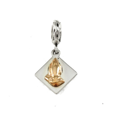 14kt Praying Hands Dangle - Lone Palm Jewelry