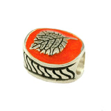 BRECK Enameled Leaf Bead - Lone Palm Jewelry