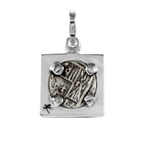Shipwreck Atocha Silver 1/2" Replica Coin Pendant in Square Frame - Item #21145