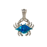21147 - Enameled Blue Crab Pendant
