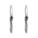 30165 - Propeller Stud Earrings with Sapphire