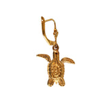30596 - 3/4" Green Sea Turtle Leverback - Lone Palm Jewelry