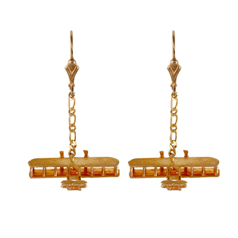 30611 - Wright Flyer Dangle Leverback Earrings