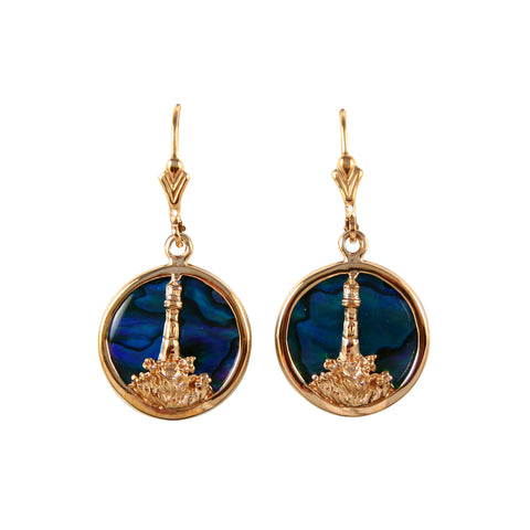 Lighthouse and Wave Sea Opal Earrings (Needs Pricing) - Lone Palm Jewelry