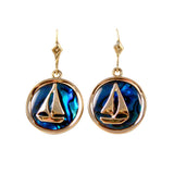 Sailboat Sea Opal Earrings (Needs Pricing) - Lone Palm Jewelry