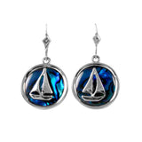 Sailboat Sea Opal Earrings (Needs Pricing) - Lone Palm Jewelry