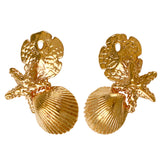 30714 -  5/8" Sand Dollar, Shell, and Starfish Earrings