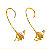 30737 - 1 1/2" Manta Ray Wire Earrings