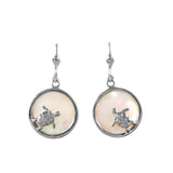 Sea Turtle Sea Opal Earrings (Needs Pricing) - Lone Palm Jewelry