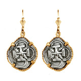 Shipwreck Atocha Silver 3/4" Replica Coin Earrings with Lever Backs - Item #30768DA