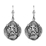 Shipwreck Atocha Silver 3/4" Replica Coin Earrings with Lever Backs - Item #30768DA