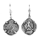 Shipwreck Atocha Silver 3/4" Replica Coin Earrings with Lever Backs - Item #30768DA