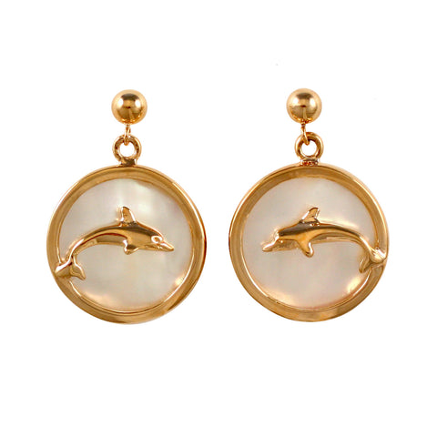 30774 - Dolphin Sea Opal Earrings