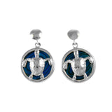 Sea Turtle Sea Opal Earrings (Needs Pricing) - Lone Palm Jewelry