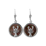 Lobster Sea Opal Earrings (Needs Pricing) - Lone Palm Jewelry