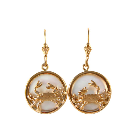 Crab Sea Opal Earrings (Needs Pricing) - Lone Palm Jewelry