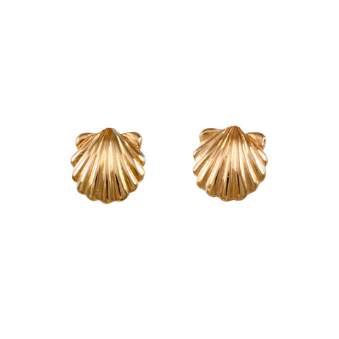 30791 - 3/8" Scallop Shell Stud Earrings