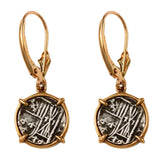 Shipwreck Atocha Silver 1/2" Replica Coin Lever Back Earrings - Item #30824