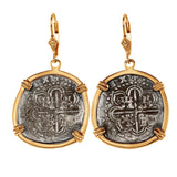 Atocha Silver 1" Replica Coin Earrings - Item #30910