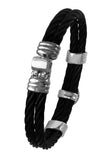 40658 - Black Cable Hurricane Bracelet (2 x 5mm)