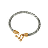 41439 - Stainless Steel Cable Bracelet with Shackle Clasp