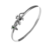 44108 - Gecko Lizard & Emerald Hook Bracelet