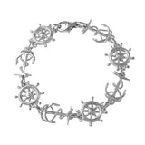 45174 - Anchor and Ship's Wheel Charm Bracelet