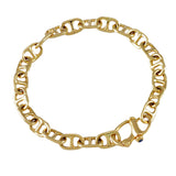 Bar Links with Sapphire Snap Shackle Clasp - Lone Palm Jewelry