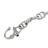 45261 - Bar Link Anchor Chain with Sapphire Snap Shackle Clasp - Lone Palm Jewelry