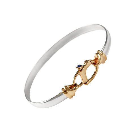 Snap Shackle Sapphire Hook Bracelet - Lone Palm Jewelry