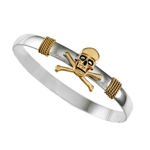Large Skull & Crossbones Hook Bracelet - Lone Palm Jewelry