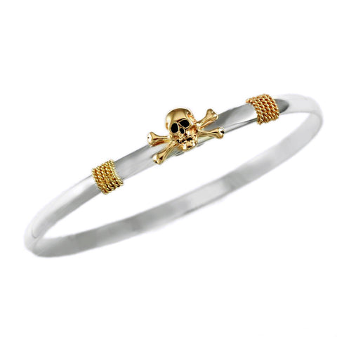 Small Skull & Crossbones Hook Bracelet - Lone Palm Jewelry