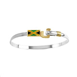 Jamaican Enameled Flag Hook Bracelet - Lone Palm Jewelry